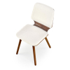 Jídelní židle Nayden, krémová / ořech