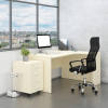 Sestava kancelářského nábytku SimpleOffice 2, 140 cm, pravá, bříza