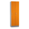 Dřevěná šatní skříňka Visio LUX - 2 oddíly, 60 x 42 x 190 cm, oranžová