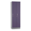 Dřevěná šatní skříňka Visio LUX - 2 oddíly, 60 x 42 x 190 cm, fialová
