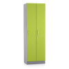 Dřevěná šatní skříňka Visio LUX - 2 oddíly, 60 x 42 x 190 cm, zelená