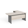 Rohové pracovní místo Manager 180 x 160 cm, levé, akát světlý / šedá