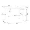 54027 2 jidelni stul damar w 80 x 60 cm mramor cerna