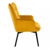 Křeslo Camden Velvet, žlutá