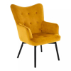Křeslo Camden Velvet, žlutá