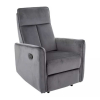 Polohovací křeslo Maxime Velvet, šedá
