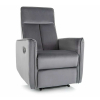 Polohovací křeslo Maxime Velvet, šedá