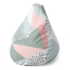 Sedací vak Pear obrazce v něžných barvách - dětský, barevná