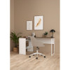 Psací stůl Felix Corner, bílá / přírodní dřevo