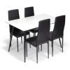 Jídelní set Olbia 4+1, bílá / černá
