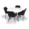 Jídelní set Caletta 4+1, bílá / černá