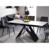 Jídelní stůl Westin I, 120 x 80 cm, mramor / černá