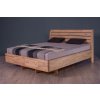 Masivní postel GEMINI (Dřevo a odstín oleje BUK Cink - Olejování přírodní, Rozměr spací plochy 140x200)