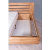 Masivní postel MERKUR (Dřevo a odstín oleje BUK Cink - Olejování přírodní, Rozměr spací plochy 140x200)