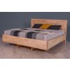 Masivní postel PERSEA (Dřevo a odstín oleje BUK Cink - Olejování přírodní, Rozměr spací plochy 140x200)