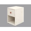 Komoda s 1 zásuvkou Flexa Classic (Barevná úprava 500 - Průhledná bílá/bílá)