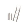 Žebřík šikmý a nohy pro zvýšená lůžka Flexa Classic (Barevná úprava Průhledná bílá)