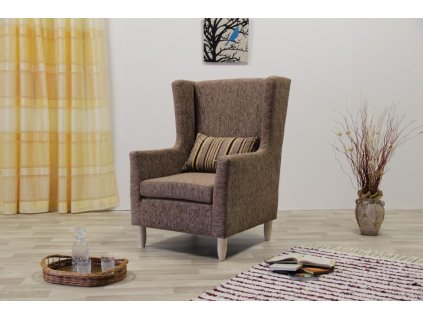 Čalouněné křeslo typu ušák Kristian