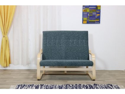 Dvojkřeslo Robin - čalouněné, kovový rám, 117 cm šířka, 76 cm hloubka