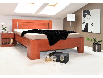 Postel HOLLYWOOD 1 z masivního buku, zvýšená lehací plocha 50 cm