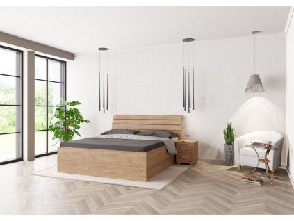 postel KAIRA  příčky s úložným prostorem