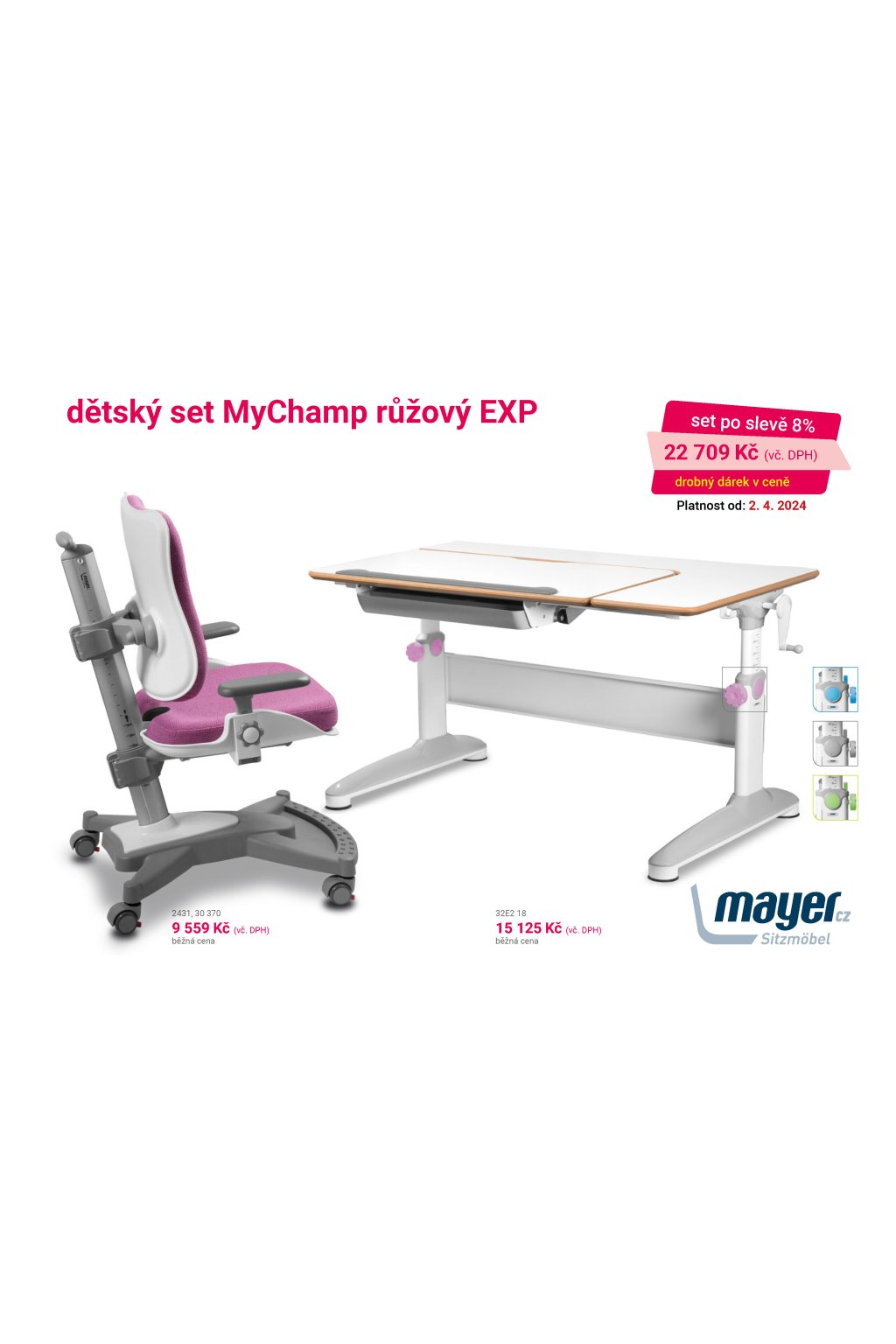 MAYER CZ KIDS set MyChamp růžový EXP CZK 2024 04