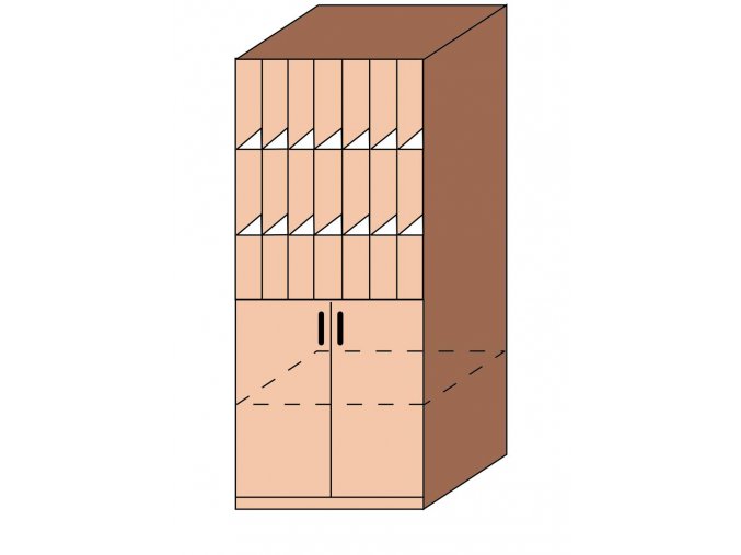 Skříň na šanony kombinovaná EFEKT ET-07