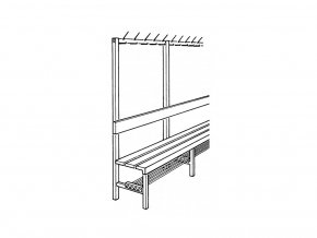 Šatnová lavička s věšákem jednostranná