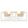 diemmebi urbantime outdoor furniture picnic table double seat benches with linking plates