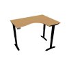 Ergo elektr. stav. stůl 160 x 120 cm, levý, paměť. ovlad. - MST 2M 2005 L