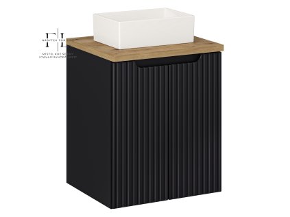Koupelnový set Nova Black / Nova OAK 50CM D UN GAJA 35