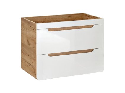 Závěsná šuplíková skříňka pod umyvadlo 80cm ARUBA BÍLÁ 821