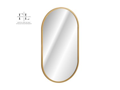 LUSTRO LED ZŁOTE APOLLO 900/500 / LED GOLD MIRROR