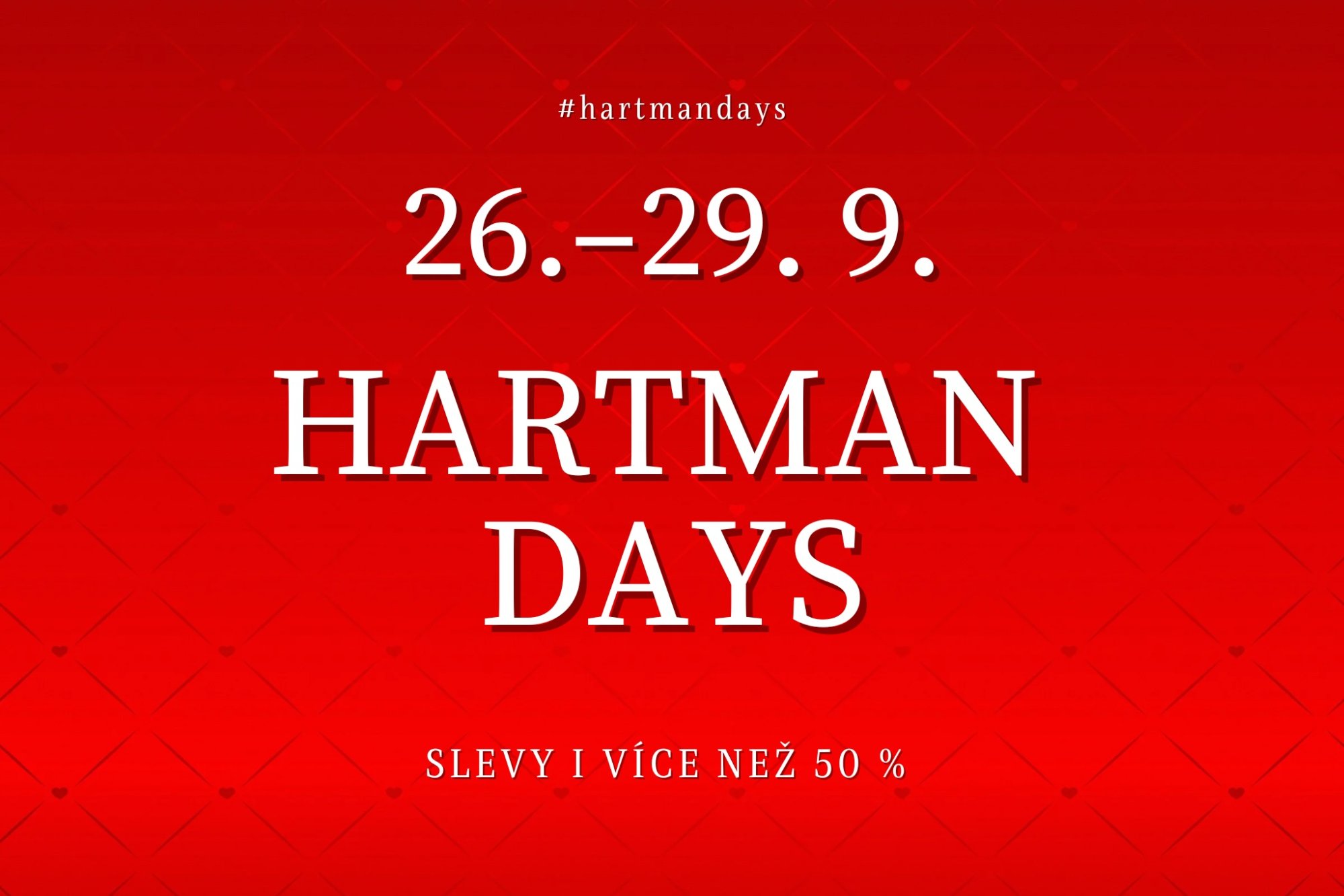 Hartman Days – slevy i více než 50 %