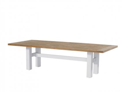 Hartman velký jídelní stůl s dřevěnou deskou a bílé podnoží