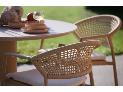 zahradní jídelní hliníková židle Hartman s umělým výpletem