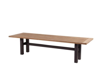 zahradní jídelní stůl o rozměru 300x10cm teak deska alu nohy