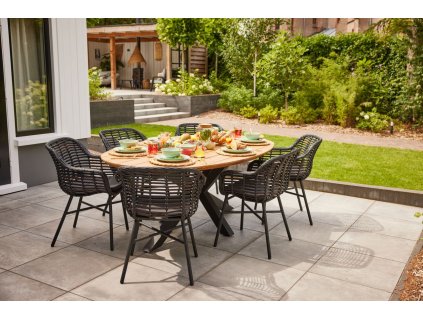 zahradní souprava Hartman s oválným stolem 220x120cm