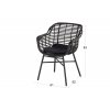 ratanová zahradní židle Hartman černá
