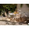 zahradní jídelní set s pevnými židlemi Hartman