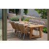 zahradní jídelní set s teakovým stolem