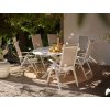 zahradní set s oválným stolem a hliníkovými polohovacími křesly Hartman