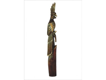 Dřevěná soška Papoušek 60 cm
