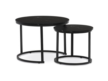Set 2 ks konferenčních stolků CT-X7122 (Odstín Černý mramor)