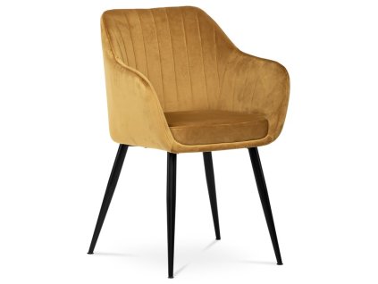 Čalouněná jídelní židle PIKA (Barva potahu Žlutá)