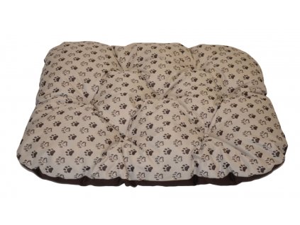 Podložka pro psa voděodolná zaoblená 80x60 cm (Barva potahu Tlapka béžová)
