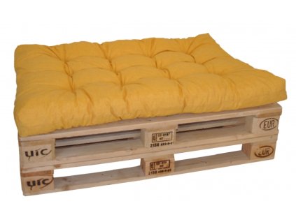 Sedák na paletu 120x80 cm (Polstr Žlutý melír)