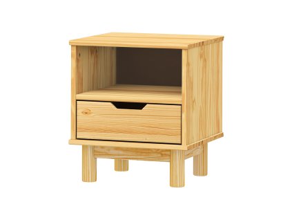 Noční stolek BONITO 2 - 1 zásuvka (Provedení Bezbarvý lak)