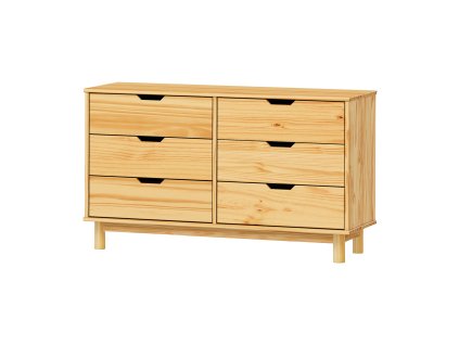 Komoda BONITO 2 - 3+3 zásuvky (Provedení Bezbarvý lak)