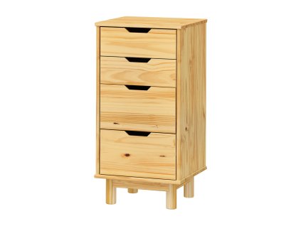 Komoda BONITO 2 - 2+2 zásuvky (Provedení Bezbarvý lak)